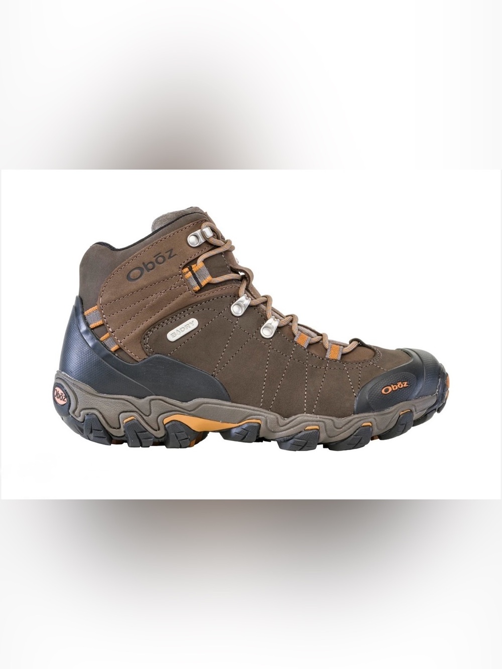 Oboz Bridger Mid B-DRY Waterproof Leather Hiking Boots O Fit Sudan Brown sz 12